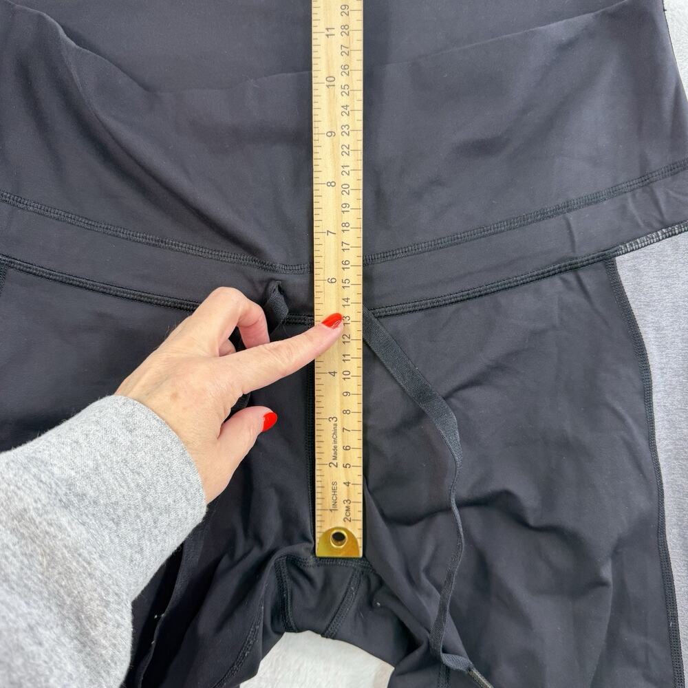 Lululemon Athletica Sz 10 Retreat‎ 7/8 Pants Black Heathered Slate High Rise - Picture 10 of 13